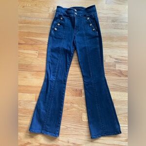 Veronica Beard Dark Blue Flare Jeans